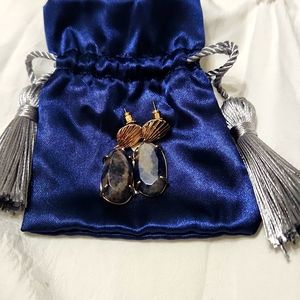 ❤️  5X30 Oriflame earrings gold blue